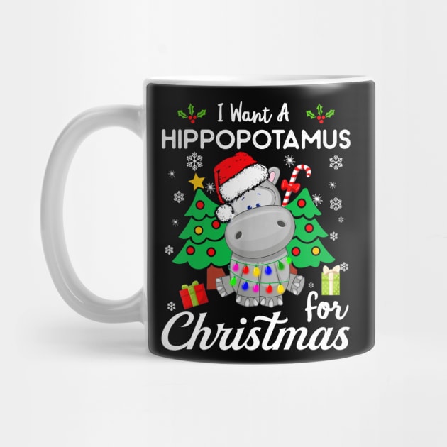 I Want A Hippopotamus For Christmas Xmas Hippo by BoongMie